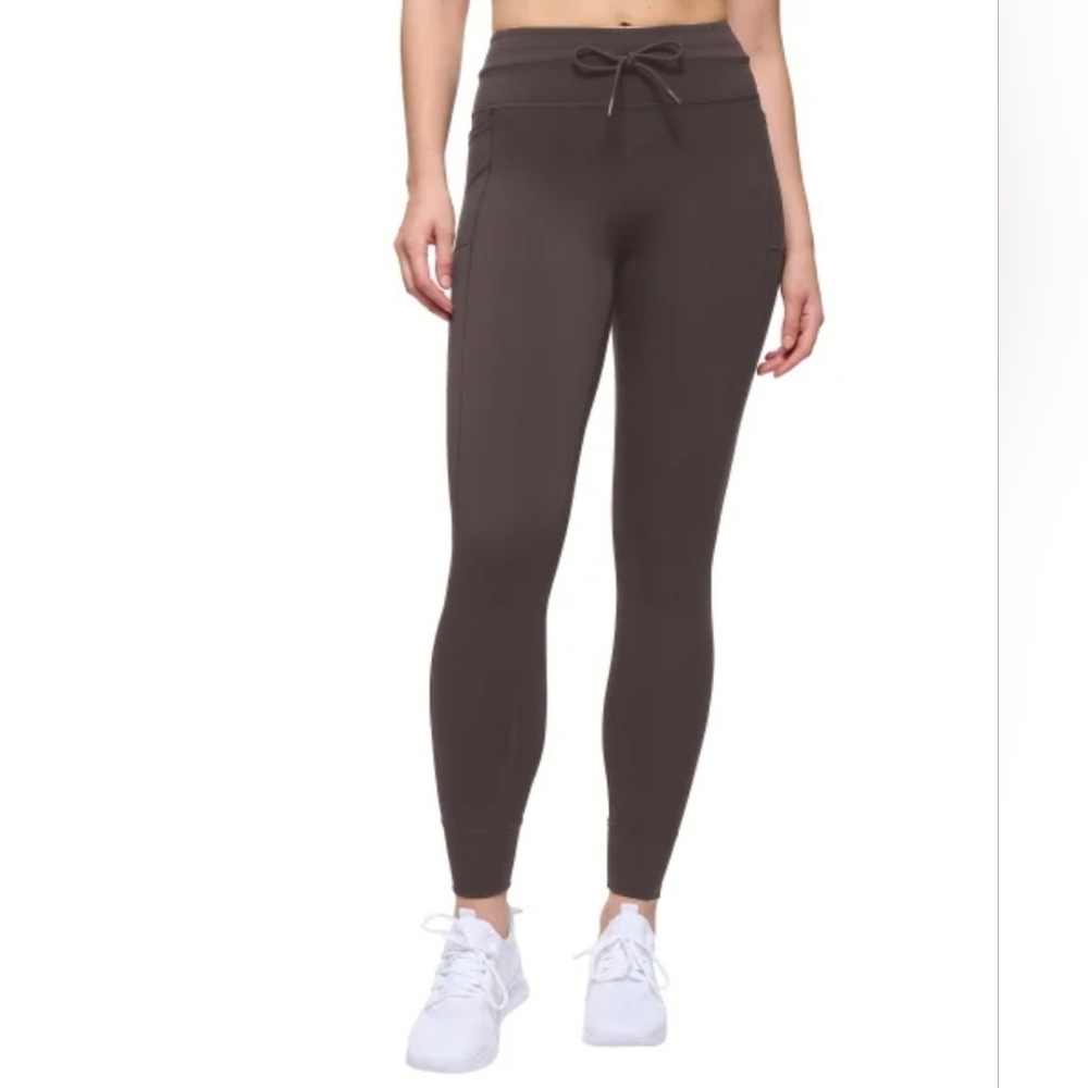 Lole Drawstring Performance Leggings NWT Mocha Brown Athleisure Athletic Gymcore